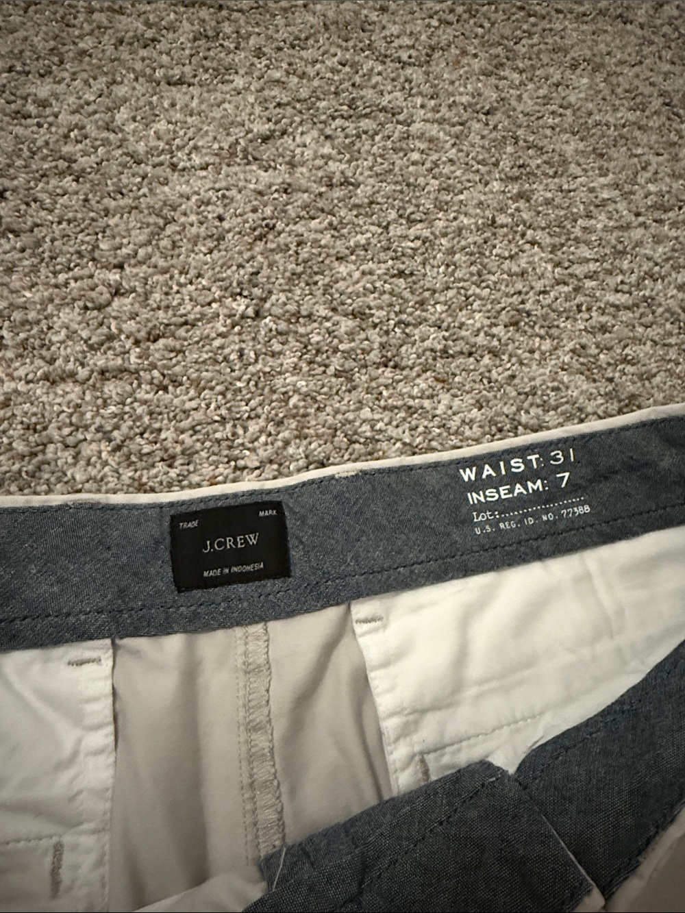 J. Crew Men’s Khaki Flat-Front Cotton Shorts 31 - Picture 2 of 5